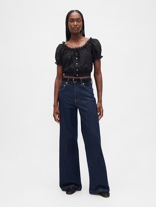 Image number 2 showing, Eyelet Crop Top