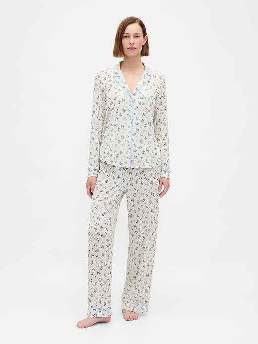 L'image numéro 2 présente Chemisier de pyjama en modal