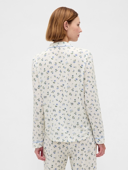 L'image numéro 3 présente Chemisier de pyjama en modal