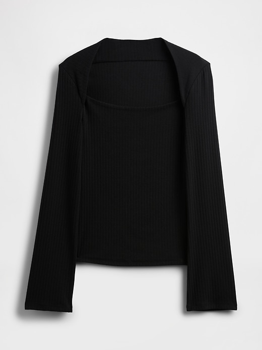 Image number 2 showing, Modern Rib Envelope-Neck Top