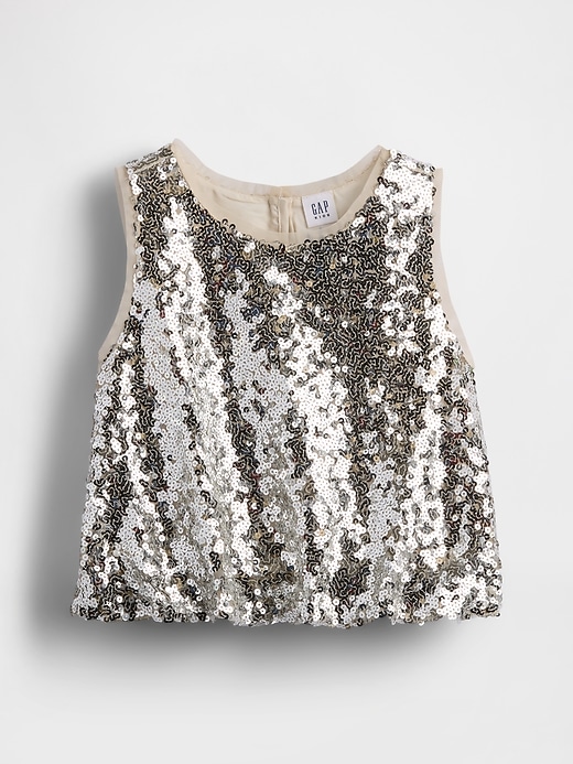 Image number 2 showing, Kids Sequin Bubble Top