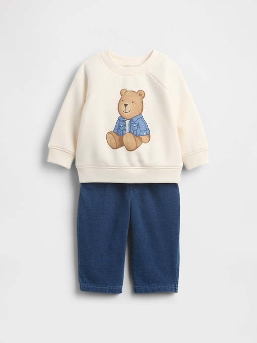 Image number 1 showing, Baby VintageSoft Brannan Bear Outfit Set
