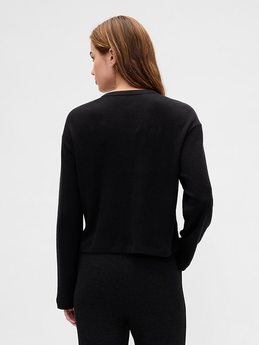 Image number 3 showing, Waffle Crop PJ Top