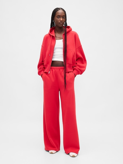 L'image numéro 1 présente Pantalon ballon à jambe large en coton ouaté VintageDoux