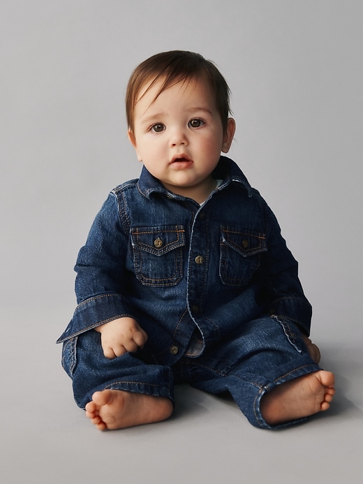 Image number 3 showing, Baby Denim Outfit Set