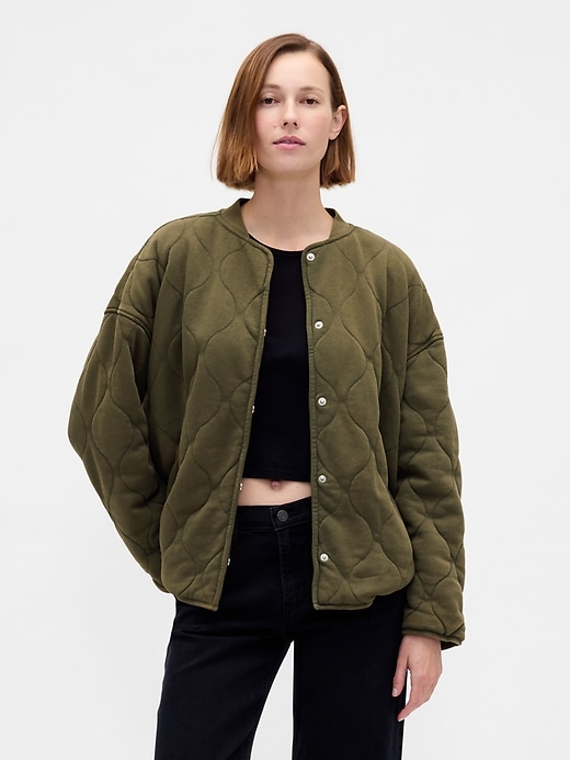 Image number 1 showing, VintageSoft Quilted Oversized Jacket