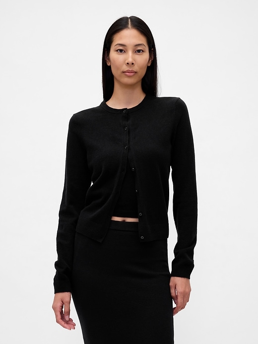 Image number 1 showing, CashSoft Crop Cardigan
