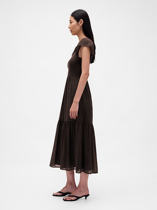 Image number 3 showing, Modern Mixed Media Ruffle Maxi Dress