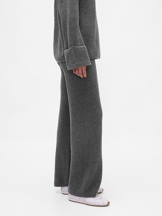 CashSoft Shaker-Stitch Sweater Pants