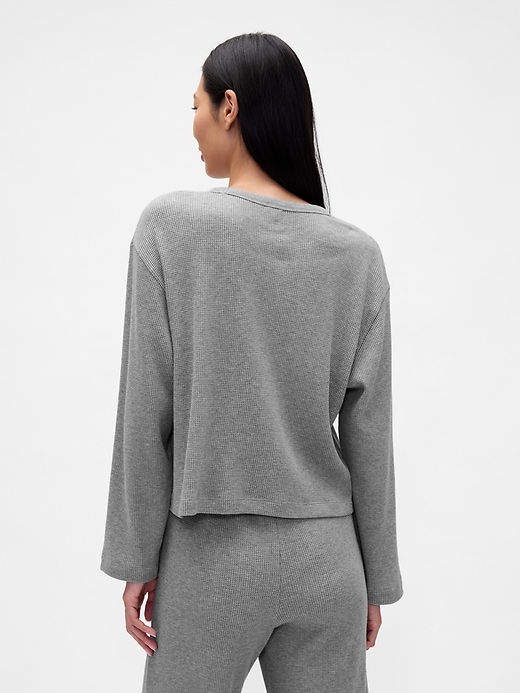 Image number 3 showing, Waffle Crop PJ Top