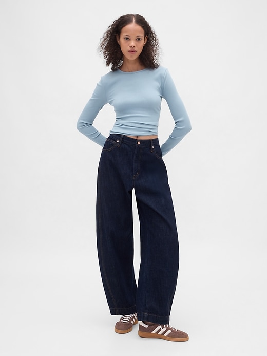 Image number 2 showing, Modern Compact Rib Crop T-Shirt