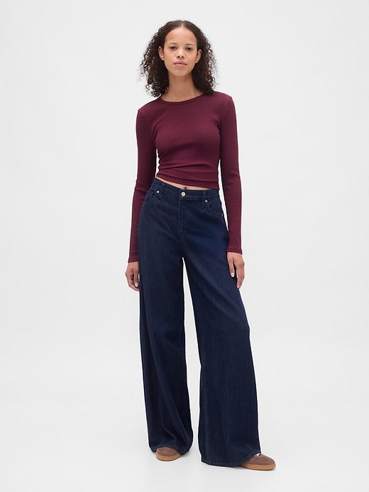 Image number 2 showing, Modern Compact Rib Crop T-Shirt