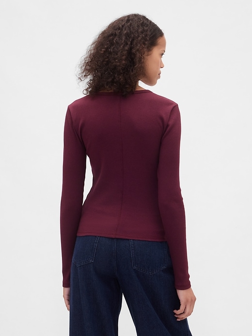 Image number 3 showing, Modern Compact Rib Crop T-Shirt