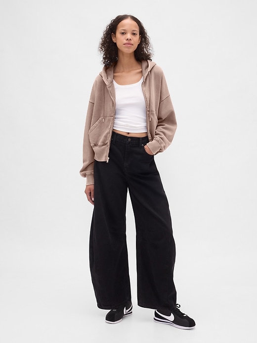 VintageSoft Full-Zip Wedge Hoodie