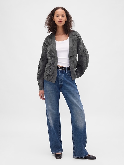 Image number 2 showing, Barrel-Sleeve Cardigan Sweater