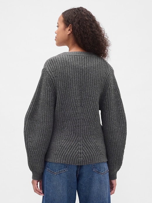 Image number 3 showing, Barrel-Sleeve Cardigan Sweater