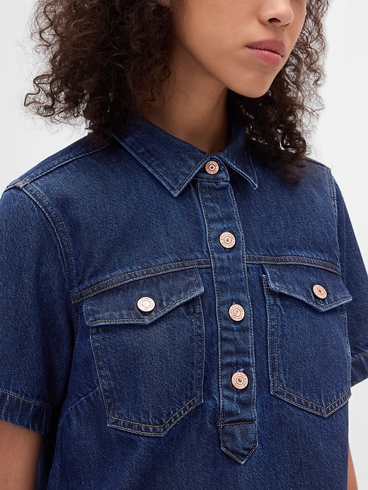 Image number 4 showing, UltraSoft Denim Mini Dress