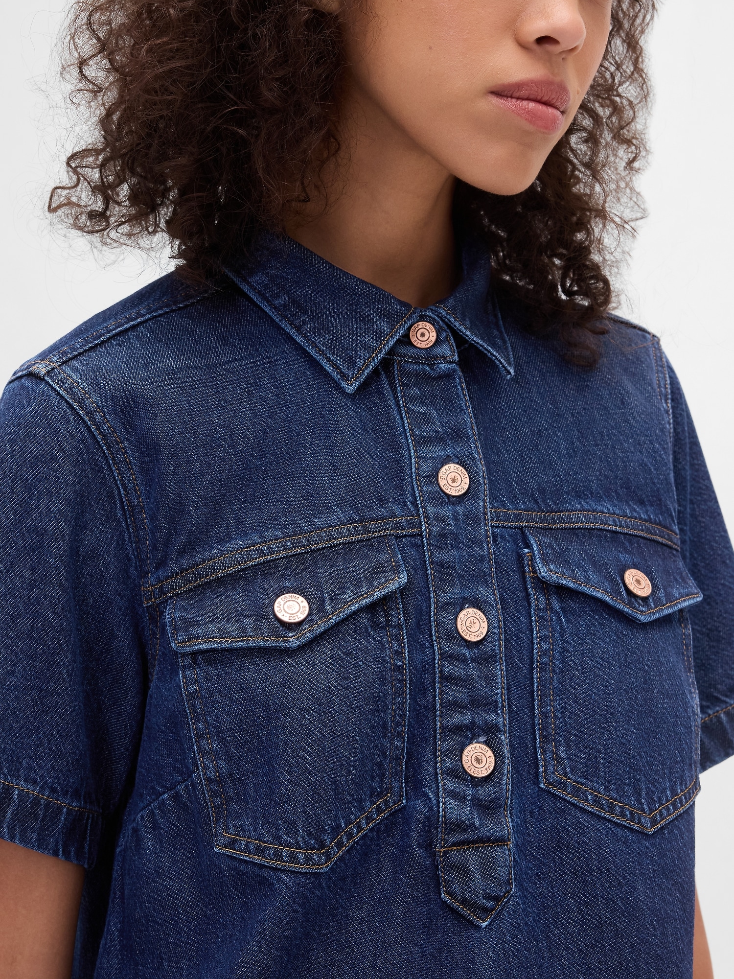 UltraSoft Denim Mini Dress