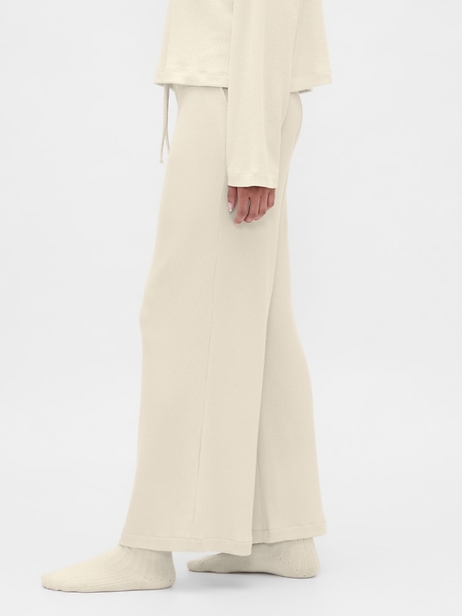 Image number 3 showing, Waffle Wide-Leg PJ Pants