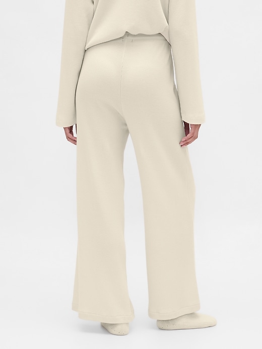 Image number 4 showing, Waffle Wide-Leg PJ Pants