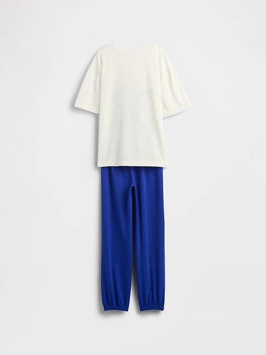 Image number 2 showing, Kids Superman Oversized Recycled PJ Jogger Set