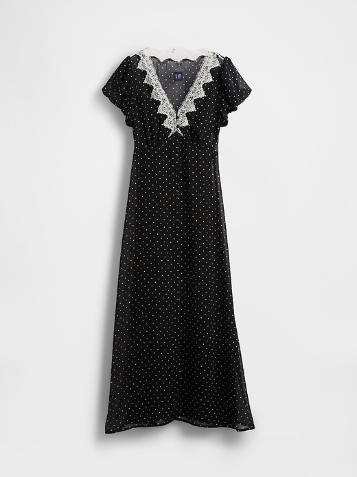 Image number 7 showing, Lace-Trim V-Neck Maxi Dress