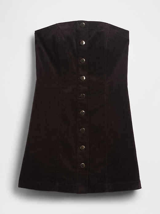 Image number 5 showing, Corduroy Strapless Mini Dress