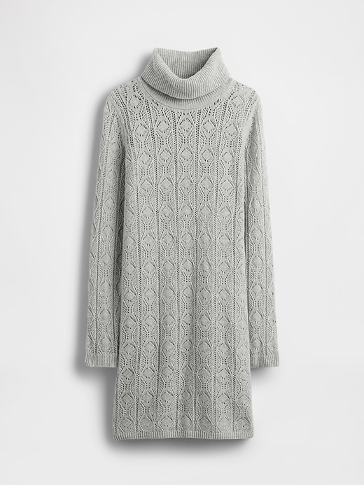 Image number 5 showing, CashSoft Pointelle Turtleneck Sweater Dress