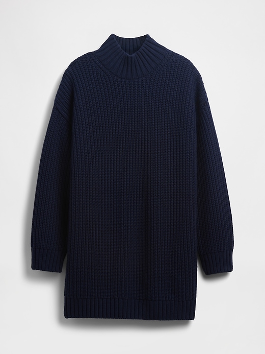 Image number 5 showing, Oversized Turtleneck Mini Sweater Dress
