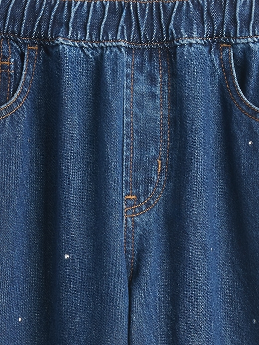 Image number 7 showing, Kids High Rise Rhinestone Easy Barrel Jeans