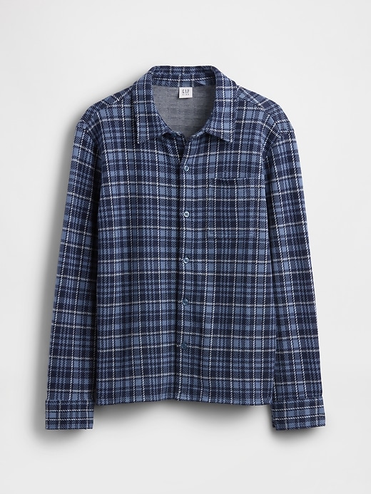 Image number 2 showing, Kids Knit Jersey Plaid Shirt