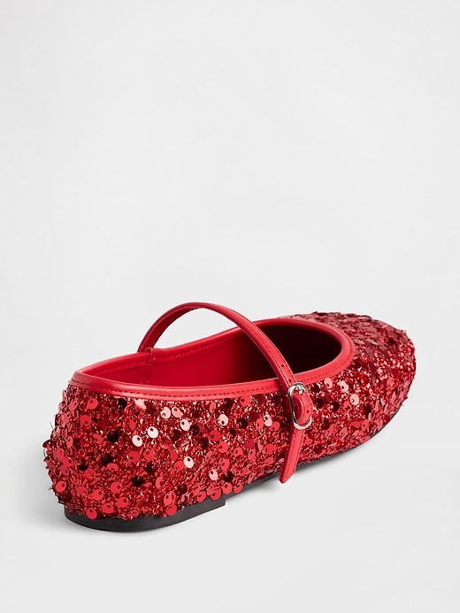 Image number 4 showing, Kids Sequin Ballet Flats