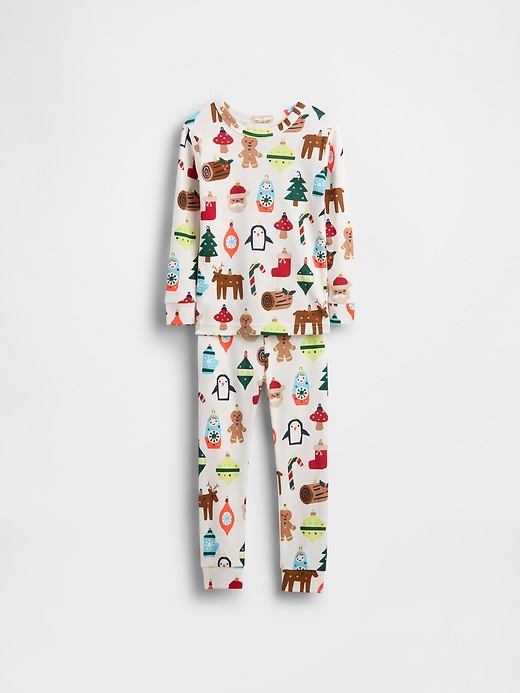 L'image numéro 1 présente Pyjama des Fêtes en coton biologique brossé pour Bébé et Tout-petit