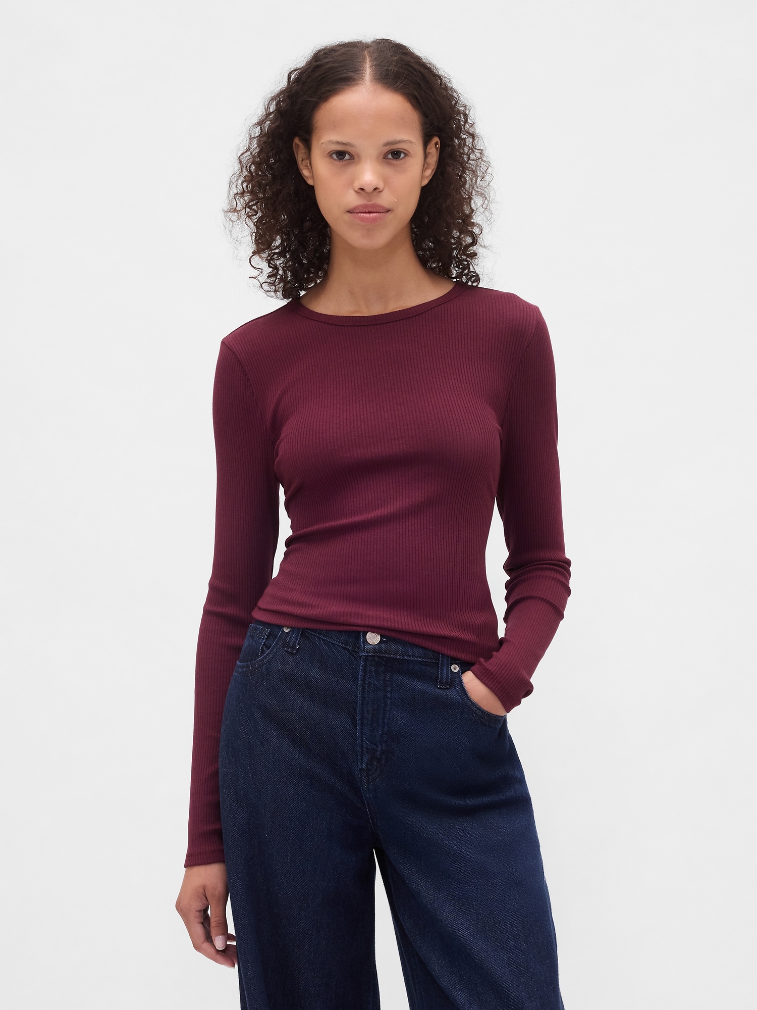 Modern Compact Rib Crop T-Shirt
