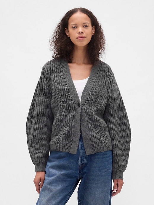 Image number 1 showing, Barrel-Sleeve Cardigan Sweater