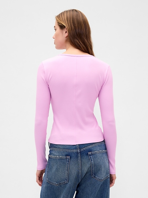 Image number 3 showing, Modern Compact Rib Crop T-Shirt