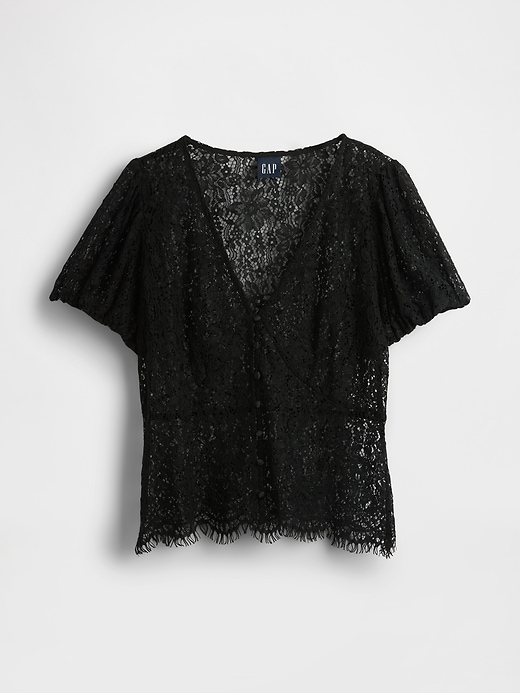 Image number 5 showing, Lace V-Neck Top