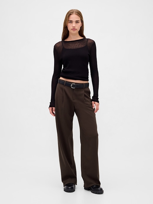 Image number 1 showing, 365 Low Rise Brushed Twill Pleated Trousers