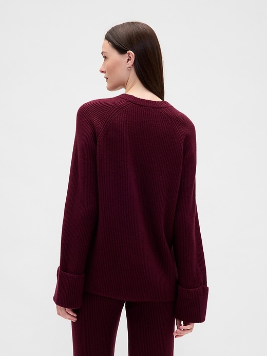 Image number 3 showing, CashSoft Shaker-Stitch Boyfriend Sweater