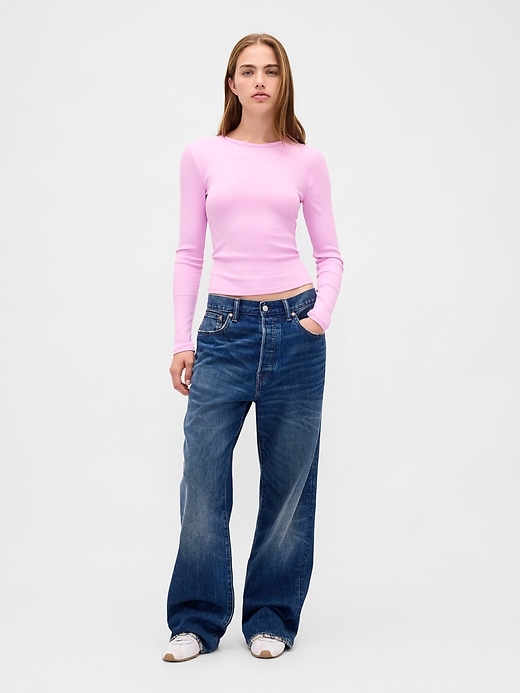 Image number 2 showing, Modern Compact Rib Crop T-Shirt