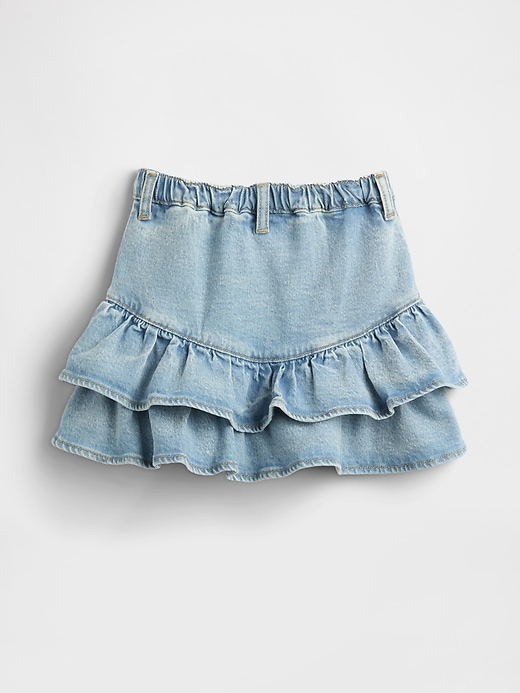 Image number 3 showing, Baby & Toddler Denim Tiered Ruffle Skirt