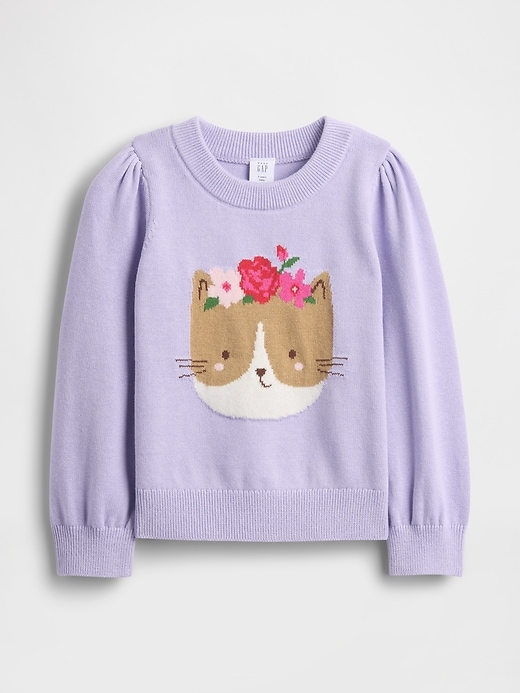 Image number 1 showing, Baby & Toddler Puff-Sleeve Sweater
