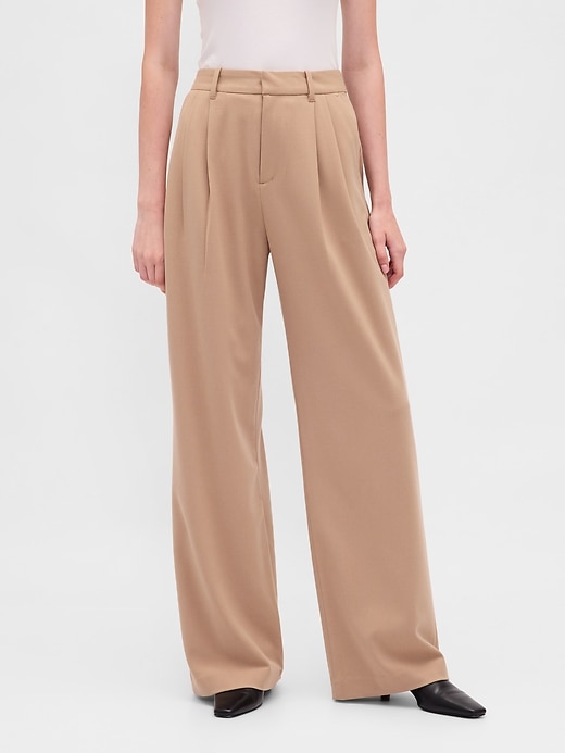 Image number 2 showing, 365 High Rise Brushed Twill Pleated Trousers