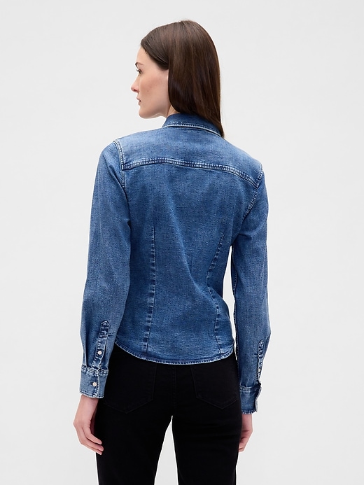 Image number 3 showing, Denim Fitted Shirt
