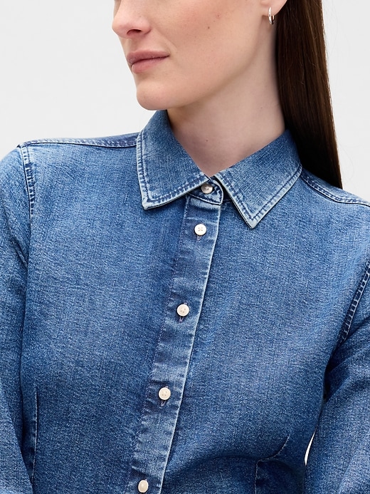 Image number 4 showing, Denim Fitted Shirt