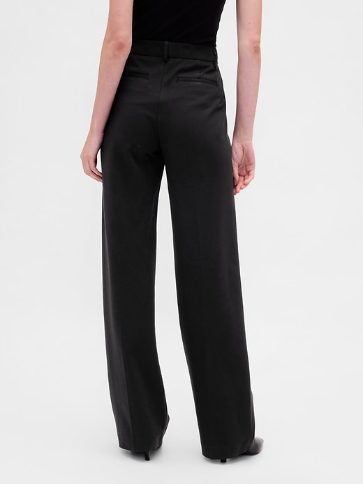 Image number 4 showing, High Rise Double Knit Wide-Leg Pants