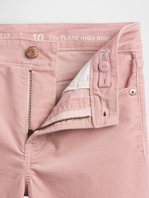 Image number 6 showing, Kids High Rise Velvet '70s Flare Pants