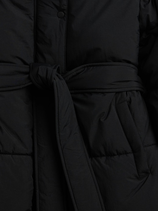 Image number 4 showing, Belted Long Puffer Coat