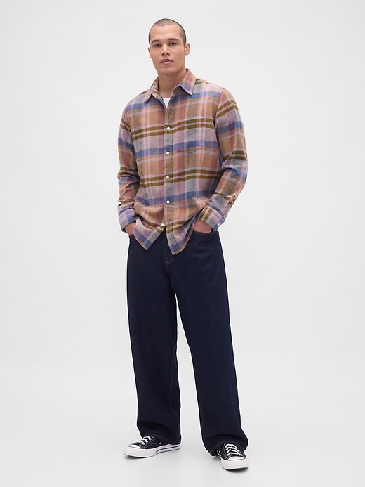 Image number 2 showing, Organic Cotton Relaxed Flannel Shirt