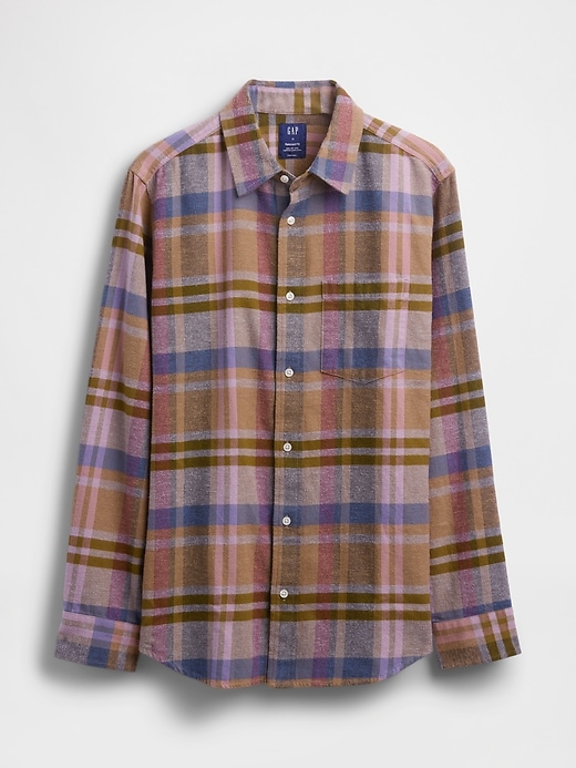 Image number 5 showing, Organic Cotton Relaxed Flannel Shirt